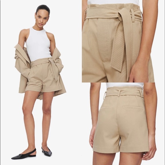 Anine Bing Pants - NEW ANINE BING Sand Kinsley Short SIZE 40/10/Large